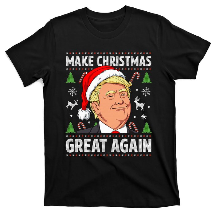 Make Christmas Great Again Funny Trump Ugly Christmas T-Shirt