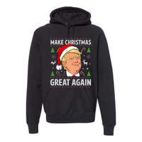 Make Christmas Great Again Funny Trump Ugly Christmas Premium Hoodie