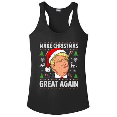 Make Christmas Great Again Funny Trump Ugly Christmas Ladies PosiCharge Competitor Racerback Tank