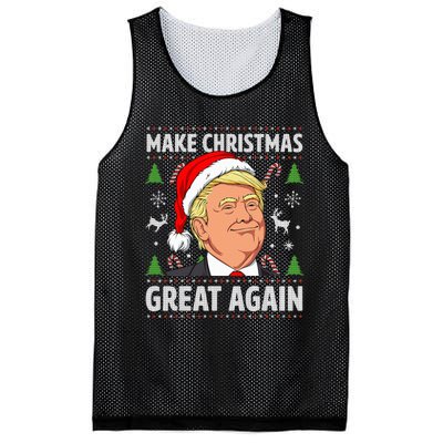 Make Christmas Great Again Funny Trump Ugly Christmas Mesh Reversible Basketball Jersey Tank