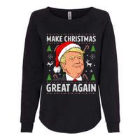 Make Christmas Great Again Funny Trump Ugly Christmas Womens California Wash Sweatshirt