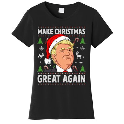 Make Christmas Great Again Funny Trump Ugly Christmas Women's T-Shirt