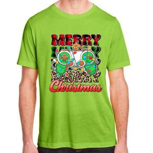 Merry Christmas Gamer Game Controler Christmas Tree Lights Gift Adult ChromaSoft Performance T-Shirt