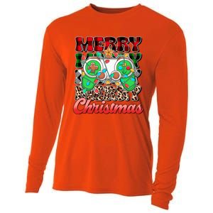 Merry Christmas Gamer Game Controler Christmas Tree Lights Gift Cooling Performance Long Sleeve Crew