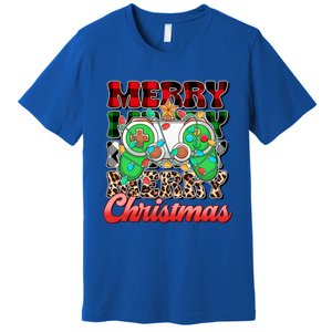 Merry Christmas Gamer Game Controler Christmas Tree Lights Gift Premium T-Shirt