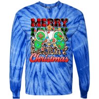 Merry Christmas Gamer Game Controler Christmas Tree Lights Gift Tie-Dye Long Sleeve Shirt