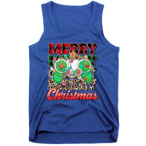 Merry Christmas Gamer Game Controler Christmas Tree Lights Gift Tank Top