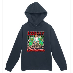 Merry Christmas Gamer Game Controler Christmas Tree Lights Gift Urban Pullover Hoodie