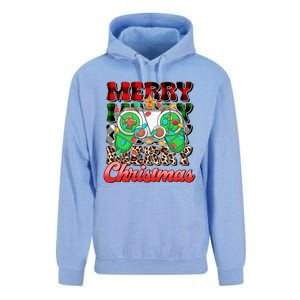 Merry Christmas Gamer Game Controler Christmas Tree Lights Gift Unisex Surf Hoodie