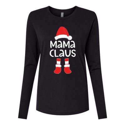 Mama Claus Gift Matching Christmas Gift Womens Cotton Relaxed Long Sleeve T-Shirt