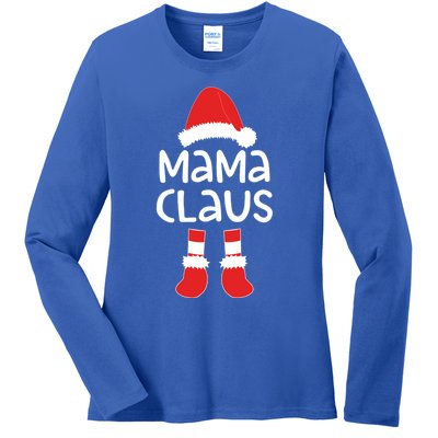 Mama Claus Gift Matching Christmas Gift Ladies Long Sleeve Shirt