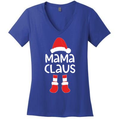 Mama Claus Gift Matching Christmas Gift Women's V-Neck T-Shirt