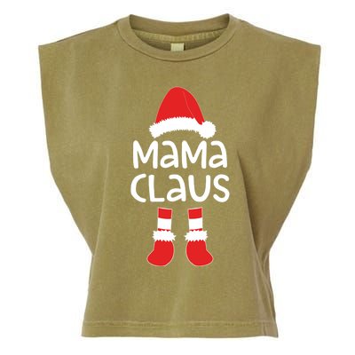 Mama Claus Gift Matching Christmas Gift Garment-Dyed Women's Muscle Tee