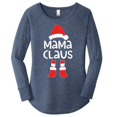 Mama Claus Gift Matching Christmas Gift Women's Perfect Tri Tunic Long Sleeve Shirt