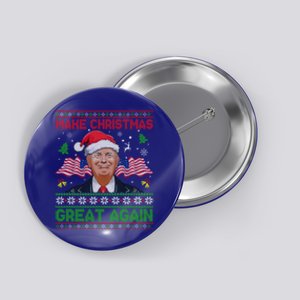 Make Christmas Great Again Funny Trump Ugly Christmas Cute Gift Button