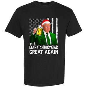 Make Christmas Great Again Beer Drinking Xmas Trump Garment-Dyed Heavyweight T-Shirt