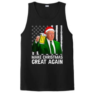 Make Christmas Great Again Beer Drinking Xmas Trump PosiCharge Competitor Tank