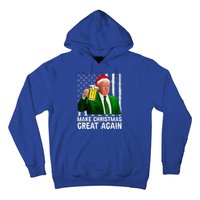 Make Christmas Great Again Beer Drinking Xmas Trump Hoodie