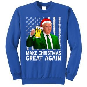 Make Christmas Great Again Beer Drinking Xmas Trump Sweatshirt