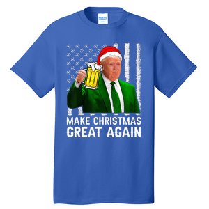 Make Christmas Great Again Beer Drinking Xmas Trump Tall T-Shirt