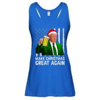 Make Christmas Great Again Beer Drinking Xmas Trump Ladies Essential Flowy Tank