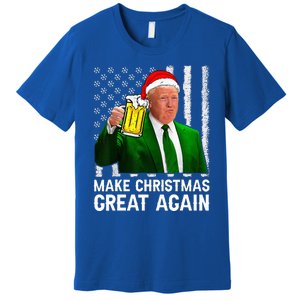 Make Christmas Great Again Beer Drinking Xmas Trump Premium T-Shirt