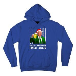 Make Christmas Great Again Beer Drinking Xmas Trump Tall Hoodie