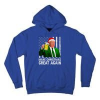 Make Christmas Great Again Beer Drinking Xmas Trump Tall Hoodie