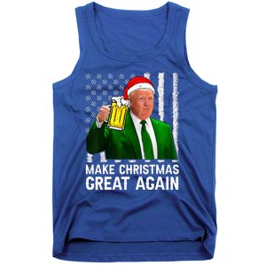 Make Christmas Great Again Beer Drinking Xmas Trump Tank Top