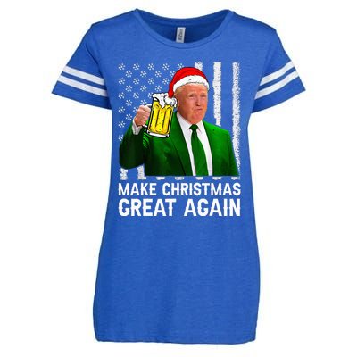 Make Christmas Great Again Beer Drinking Xmas Trump Enza Ladies Jersey Football T-Shirt