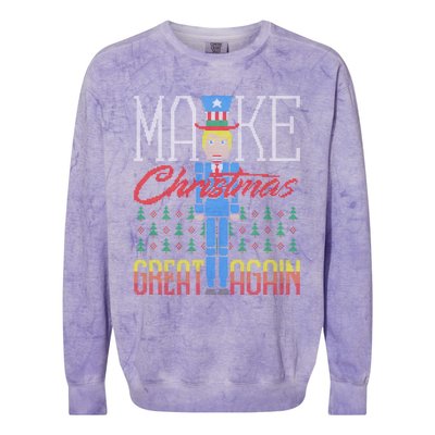 Make Christmas Great Again Trump Usa Ugly Christmas Great Gift Colorblast Crewneck Sweatshirt