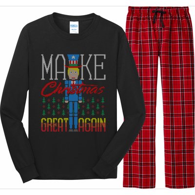 Make Christmas Great Again Trump Usa Ugly Christmas Great Gift Long Sleeve Pajama Set