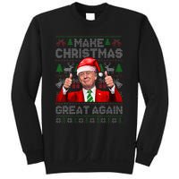 Make Christmas Great Again Funny Trump Xmas Snow Pajama Ugly Sweatshirt