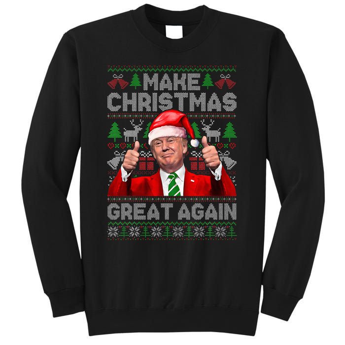 Make Christmas Great Again Funny Trump Xmas Snow Pajama Ugly Sweatshirt