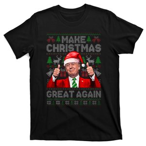 Make Christmas Great Again Funny Trump Xmas Snow Pajama Ugly T-Shirt