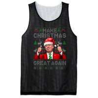 Make Christmas Great Again Funny Trump Xmas Snow Pajama Ugly Mesh Reversible Basketball Jersey Tank