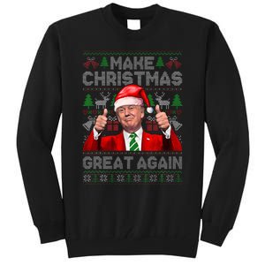 Make Christmas Great Again Funny Trump Xmas Snow Pajama Ugly Tall Sweatshirt