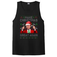 Make Christmas Great Again Funny Trump Xmas Snow Pajama Ugly PosiCharge Competitor Tank