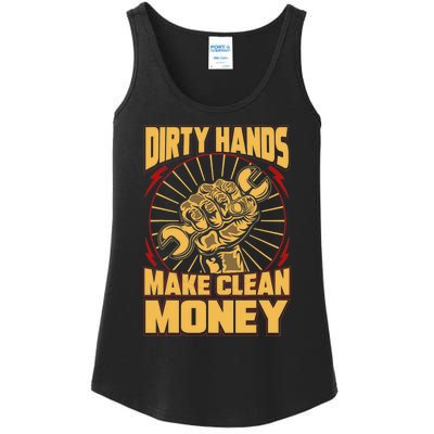 Mechanic Car Guy Dirty Hands Make Clean Money Ladies Essential Tank