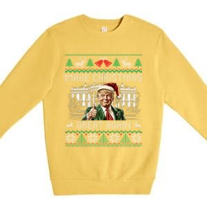 Make Christmas Great Again Ugly Funny Trump 4547 Gift Premium Crewneck Sweatshirt