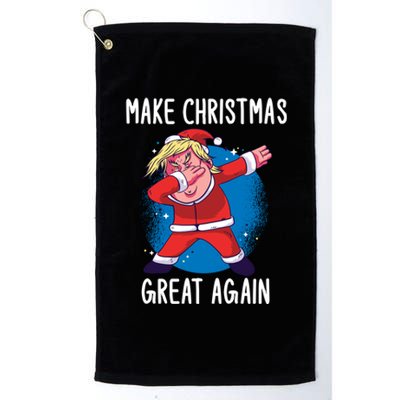 Make Christmas Great Again Santa Trump Dabbing Gift Platinum Collection Golf Towel