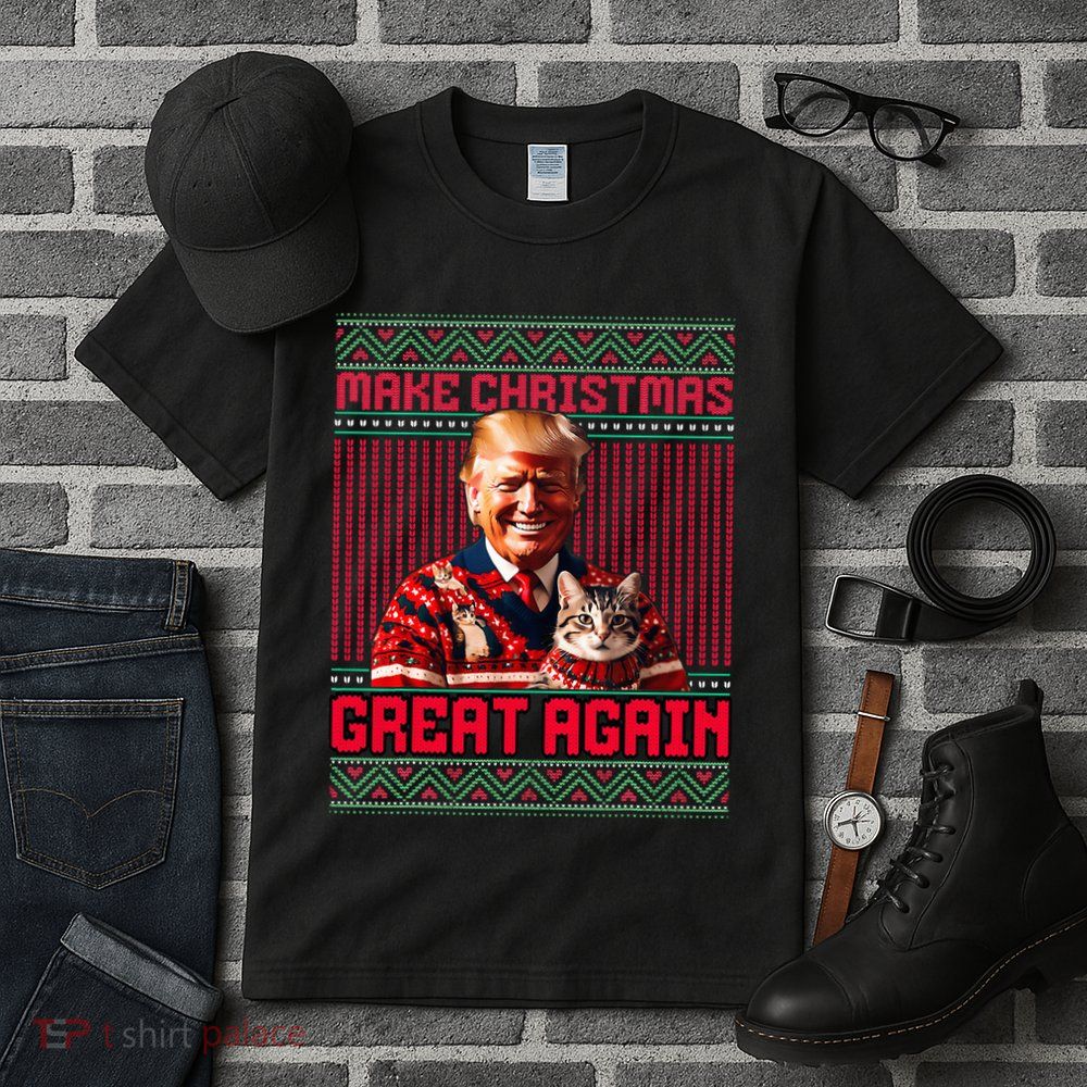 Make Christmas Great Again Xmas Funny Trump Pajamas Ugly Tall T-Shirt
