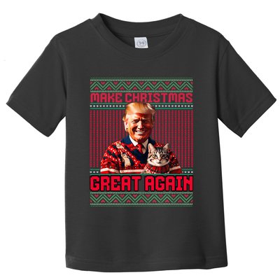 Make Christmas Great Again Xmas Funny Trump Pajamas Ugly Toddler T-Shirt