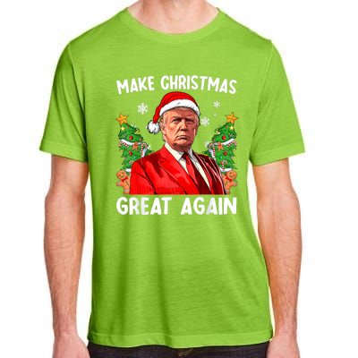 Make Christmas Great Again Funny Santa Trump 2024 Adult ChromaSoft Performance T-Shirt