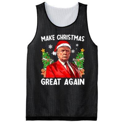 Make Christmas Great Again Funny Santa Trump 2024 Mesh Reversible Basketball Jersey Tank