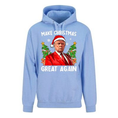 Make Christmas Great Again Funny Santa Trump 2024 Unisex Surf Hoodie