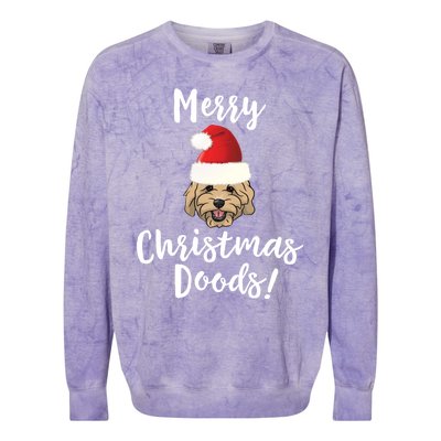 Merry Christmas Goldendoodle Funny Dog Colorblast Crewneck Sweatshirt