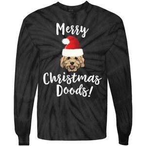 Merry Christmas Goldendoodle Funny Dog Tie-Dye Long Sleeve Shirt