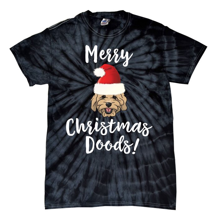 Merry Christmas Goldendoodle Funny Dog Tie-Dye T-Shirt