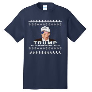 Make Christmas Great Again Trump Xmas Funny 2024 Tall T-Shirt